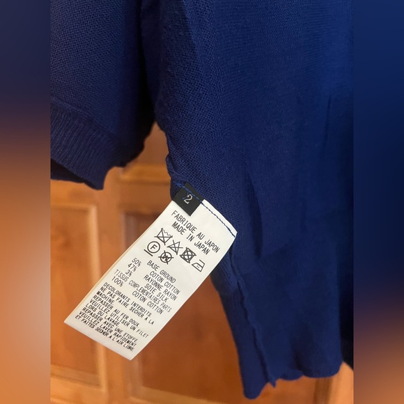 Yohji Yamamoto Sweater Asymmetric Striped Blue and Off White Size S - Picture 7 of 14